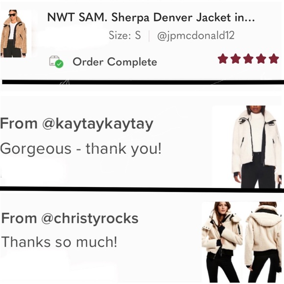 NWT SAM. Sherpa Denver Jacket in Camel - S - Picture 4 of 10